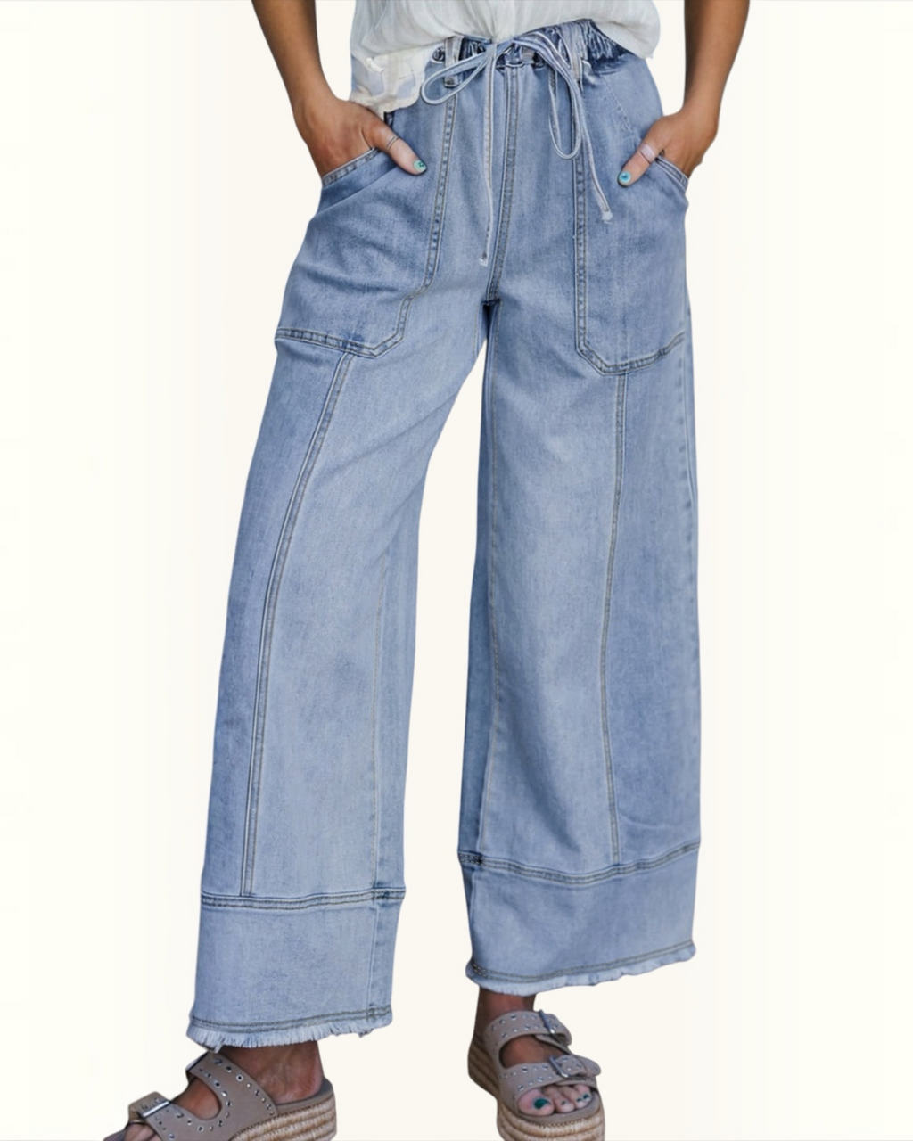 Frat Row Raw Hem Jeans